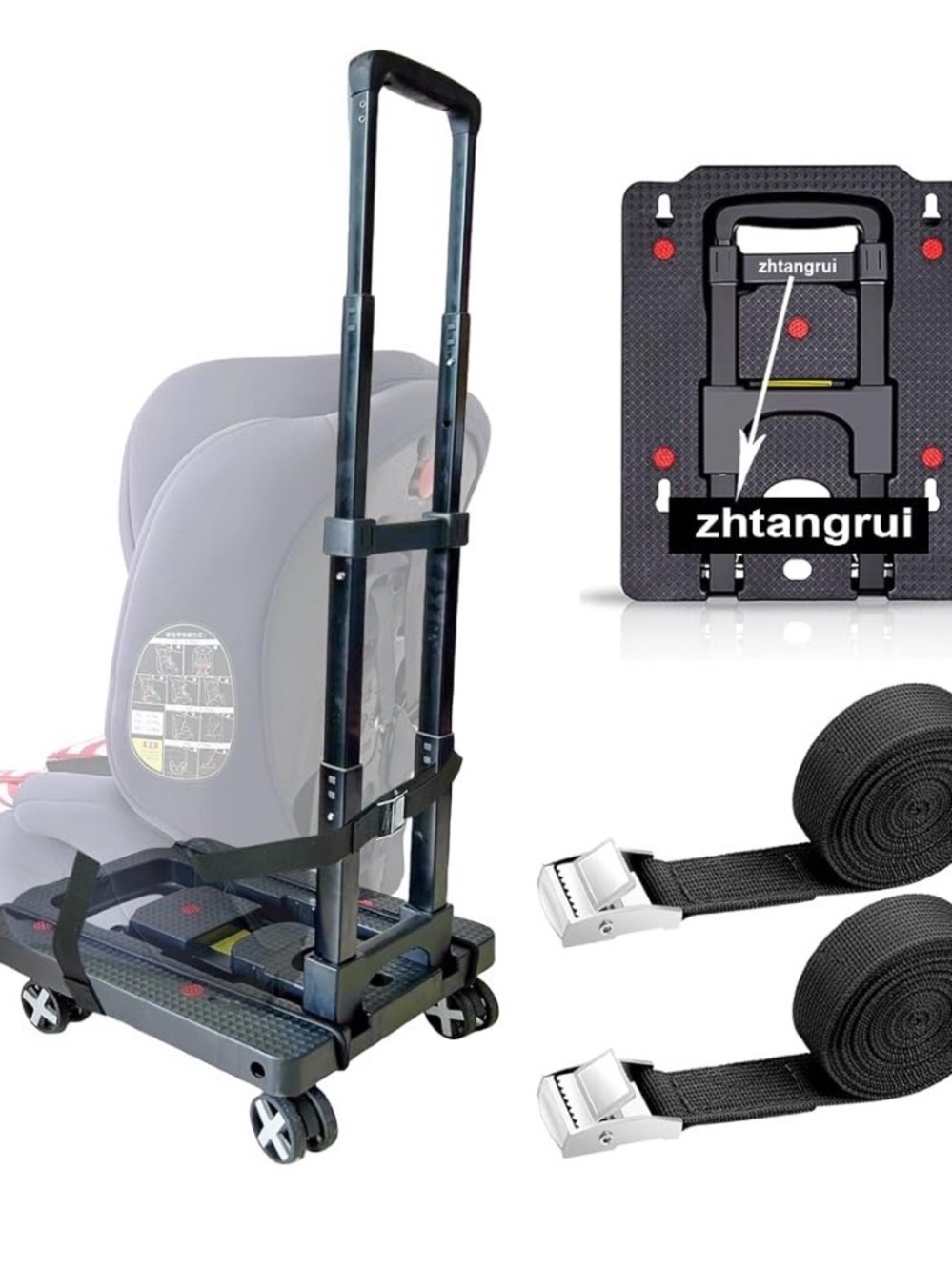 Like new Car Seat Dolly for Airport - CarSeat Roller Cart Wheels for Airplane